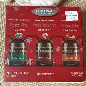 3pc SpaRoom SEASONAL SENSORY PACK ESSENTIAL OIL  Pine VANILLA Spice NIB